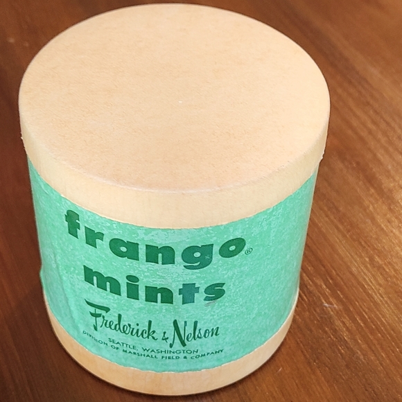 Vintage Frango Mints Round Box and Holiday Wrap 1950s - Picture 7 of 14